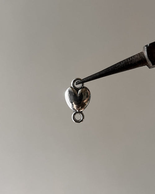 1.0 Heart connector charm - 10 pc