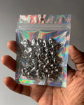 12. New metallic cab beads  - 25 grams