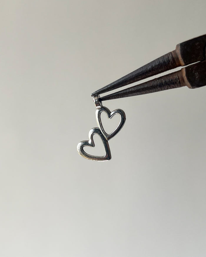 2 Heart charm  // 20 pc