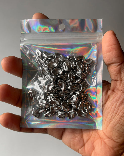2. New metallic cab beads  - 25 grams