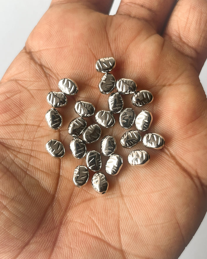 3 Uneven metallic CCB bead // 25 grams