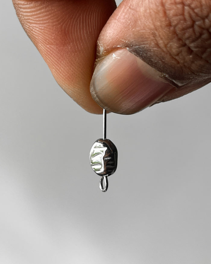 3 Uneven metallic CCB bead // 25 grams
