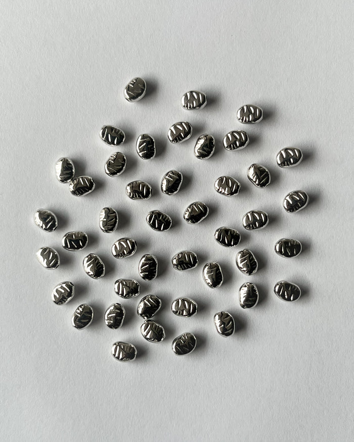 3 Uneven metallic CCB bead // 25 grams