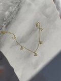925 Silver Butterfly Anklet With Zircon Stone