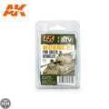 Ak-064 Green Vehicles Weathering Set AK Paint Sets AK Interactive