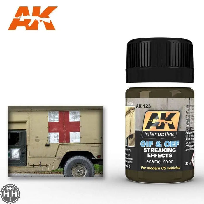 Ak-123 Streaking Effects For OIF & OEF - US Vehicles Weathering AK Interactive