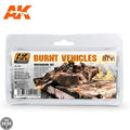 Ak-4120 Burnt Vehicles Set AK Paint Sets AK Interactive