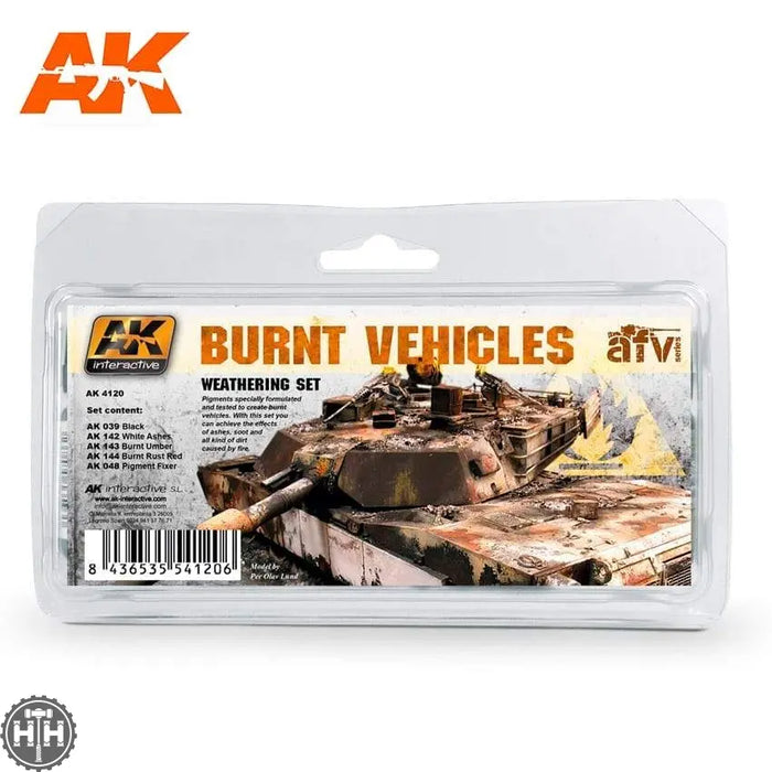 Ak-4120 Burnt Vehicles Set AK Paint Sets AK Interactive
