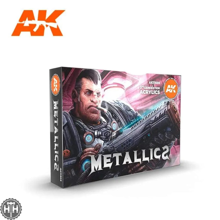 AK11608 METALLICS SET Acrylics 3rd Generation Sets AK Interactive