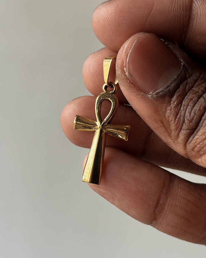 Ankh gold cross charm