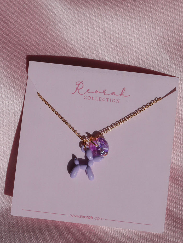 Balloon Puppy Swarovski Stone Necklace