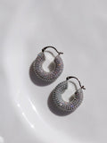 Basic Stone Hoop Earrings