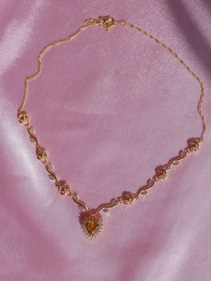 Belle's Rose Heart Necklace