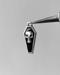 Black coffin skull Charm