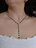Black Heart Y Necklace
