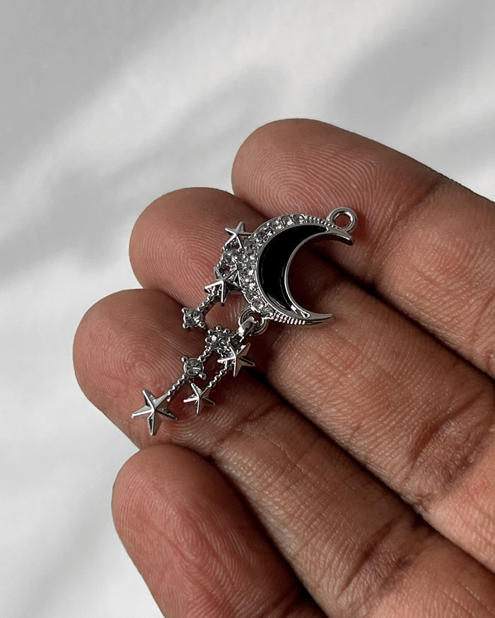 Black Moon bling charm
