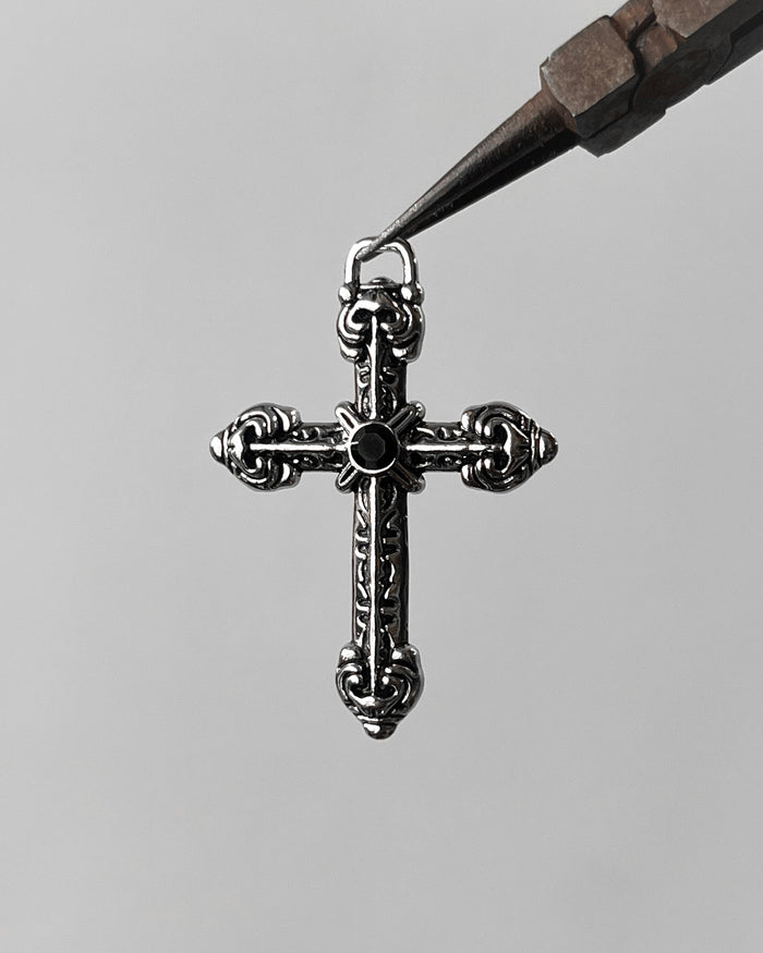 Black stone cross