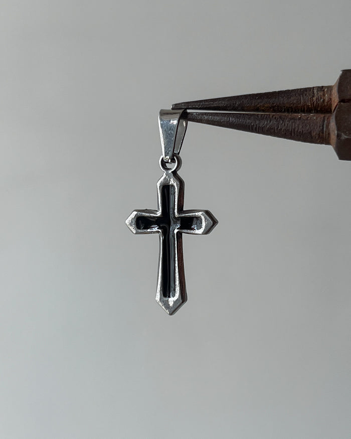 Chintu cross silver charm