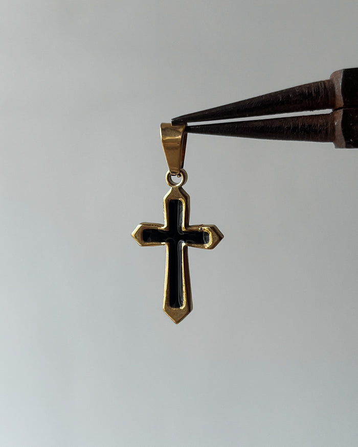 Chintu gold cross charm