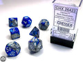 Gemini Polyhedral Blue-Steel/white 7-Die Set 7-Die Set Chessex