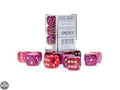 Gemini 16mm d6 Translucent Red-Violet/gold Dice Block (12 dice) 16mm Dice Chessex