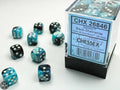 Gemini 12mm d6 Black-Shell/white Dice Block (36 dice) 12mm Dice Chessex