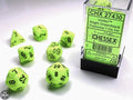 Chessex Vortex Polyhedral Bright Green/black 7-Die Set Vortex Chessex