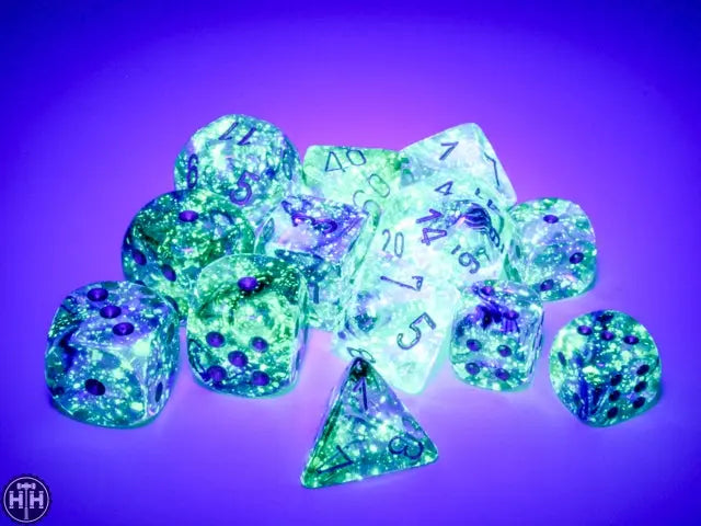 Chessex Nebula Polyhedral Oceanic/gold 7-Die Set Nebula Chessex