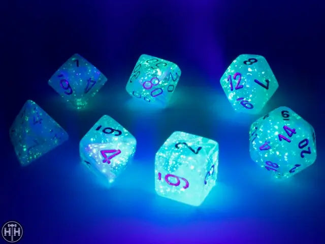Chessex Luminary Polyhedral Sky/silver 7-Die Set Luminary Chessex