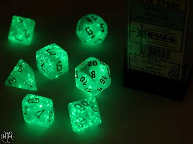 Chessex Luminary Polyhedral Sky/silver 7-Die Set Luminary Chessex