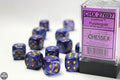 Lustrous 16mm d6 Purple/gold Dice Block (12 dice) 16mm Dice Chessex