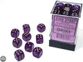 Chessex Borealis 12mm d6 Royal Purple/gold Luminary Dice Block (36 dice) Borealis Chessex