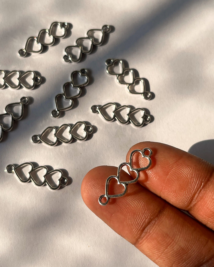 Connector Hearts // 10 pc