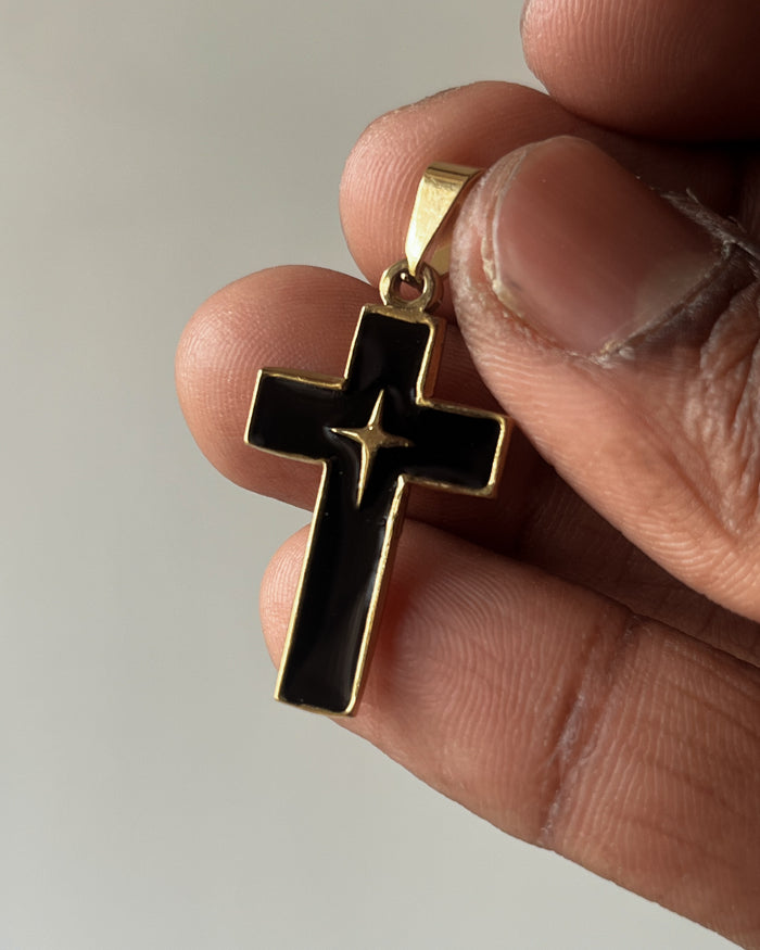 Cross bling Gold charm