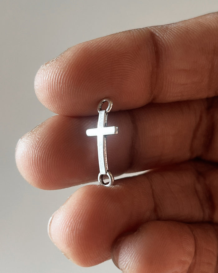Cross connector charm - 10 pc