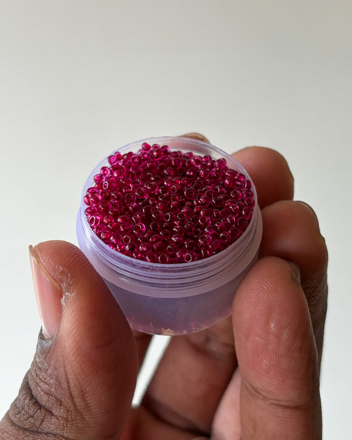 Dark pink 11/0 size seed beads