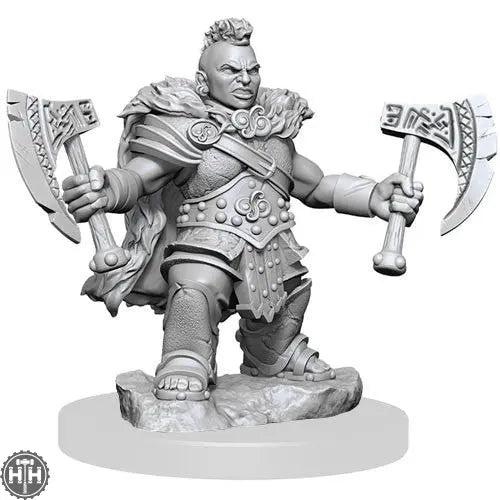 D&D Frameworks: Dwarf Barbarian Female D&D RPG Miniatures Wizkids