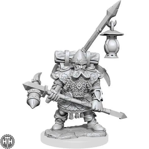 D&D Frameworks: Dwarf Fighter Male D&D RPG Miniatures Wizkids