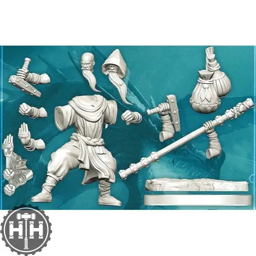 D&D Frameworks: Human Monk Male D&D RPG Miniatures Wizkids
