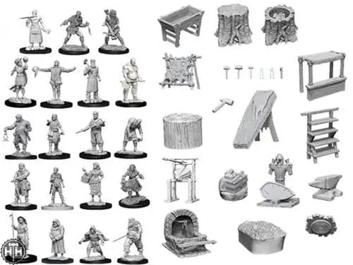 Townspeople & Accy D&D RPG Miniatures WizKids