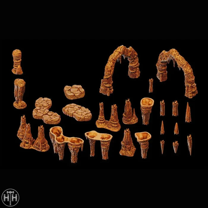 WarLock Tiles Accessory: Stalactites & Stalagmites D&D RPG Miniatures Wizkids