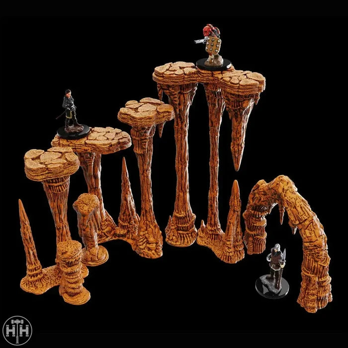 WarLock Tiles Accessory: Stalactites & Stalagmites D&D RPG Miniatures Wizkids