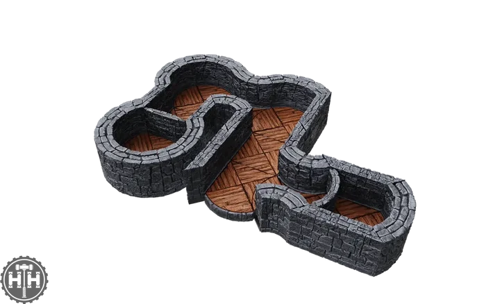 WarLock Tiles: Expansion Pack - 1 in. Dungeon Angles & Curves D&D RPG Miniatures Wizkids