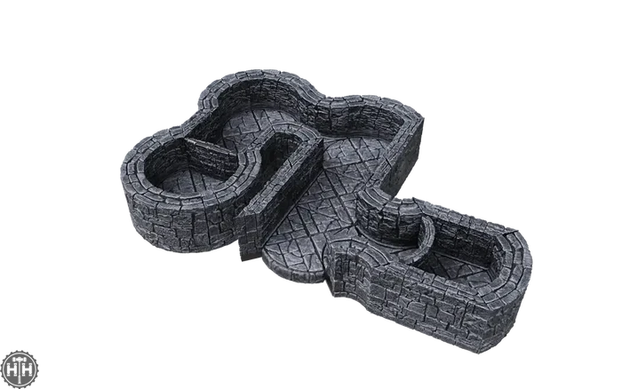 WarLock Tiles: Expansion Pack - 1 in. Dungeon Angles & Curves D&D RPG Miniatures Wizkids