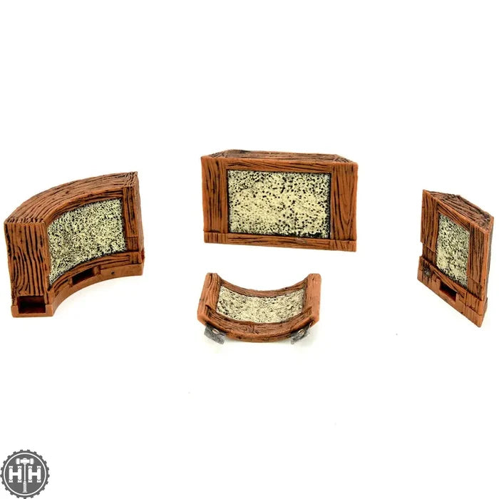 WarLock Tiles: Expansion Pack - 1 in. Town & Village Angles & Curves D&D RPG Miniatures Wizkids