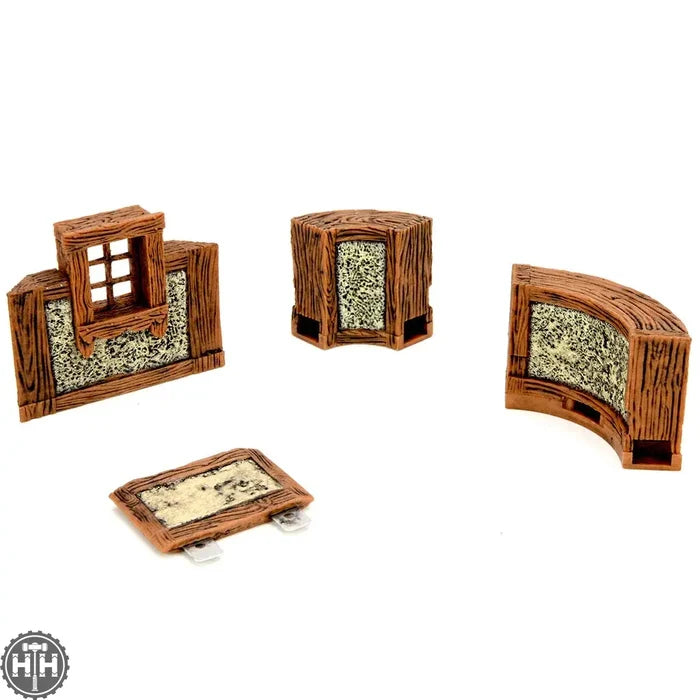 WarLock Tiles: Expansion Pack - 1 in. Town & Village Angles & Curves D&D RPG Miniatures Wizkids