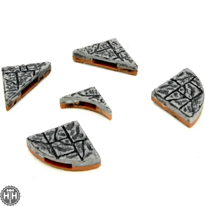 WarLock Tiles: Expansion Pack - 1 in. Town & Village Angles & Curves D&D RPG Miniatures Wizkids