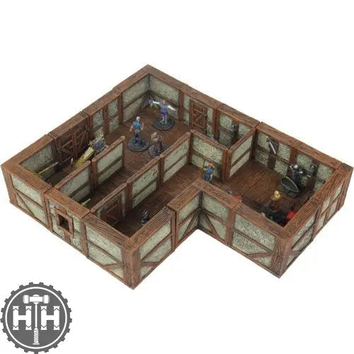 WarLock Tiles: Town & Village II - Full Height Plaster Walls Expansion D&D RPG Miniatures Wizkids