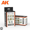 Defensive Walls Set Wargame 30-35mm Scenography AK Interactive