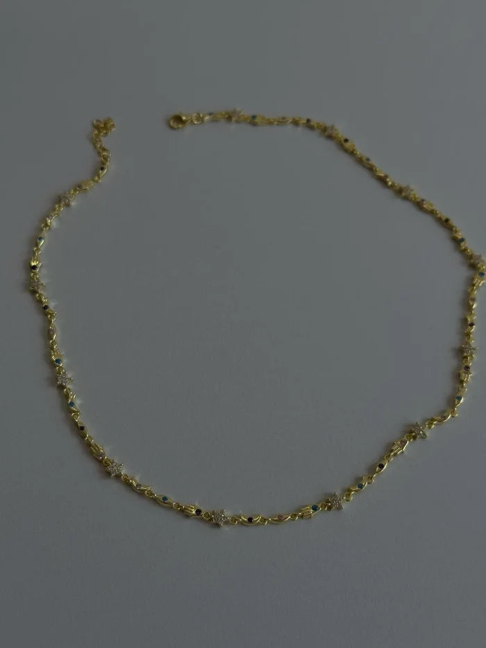 Fatima's Starry Hand 925 Silver Necklace, 925 Sterling Silver